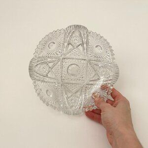 Early American Pressed Glass (EAPG) Vintage Sawtooth Edge Catchall Classic Bowl